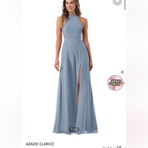 Azazie Clarice Dusty Blue Size A4